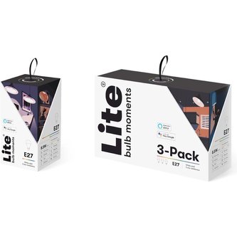 Lite bulb Moments White and Color Ambience E27 (Google Home, Amazon Alexa), 3 ks