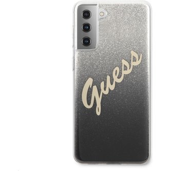 Guess PC/TPU Vintage kryt Samsung Galaxy S21+ Gradient černý