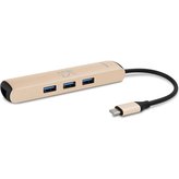 iWant SLIM USB-C HUB s 3x USB 3.1/HDMI/Ethernet/USB-C zlatý