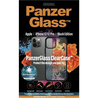 PanzerGlass ClearCase AntiBacterial Black Edition Apple iPhone 12/12 Pro černý