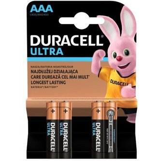 Duracell Ultra AAA alkalická baterie, 4 ks