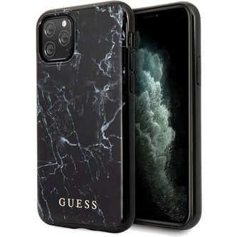 Guess PC/TPU Marble kryt iPhone 12 Pro Max 6.7" černý