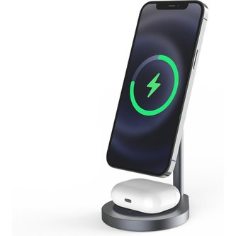 CubeNest S210 2v1 magnetický stojánek s bezdrátovým nabíjením