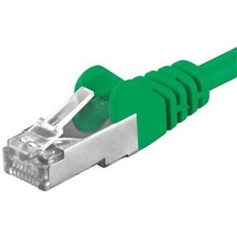 Premiumcord Patch kabel CAT 6a S-FTP RJ45-RJ45 AWG 26/7 0,5m zelený