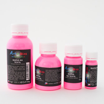 ARTEMISS Barva na tmavý textil - neon (září pod UV světlem) 1000g, neon růžová