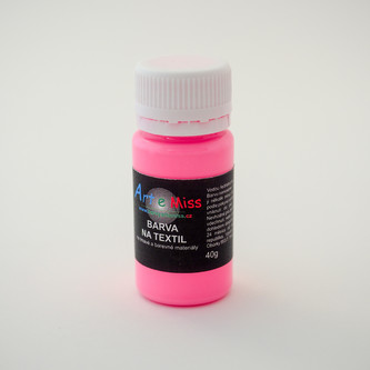 ARTEMISS Barva na tmavý textil - neon (září pod UV světlem) 40g, neon červená