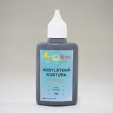 Akrylátová kontura METAL 55g, červená