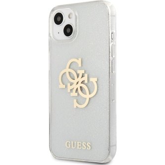 Guess TPU Big 4G Full Glitter Case iPhone 13 čirý
