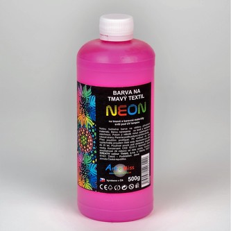 ARTEMISS Barva na tmavý textil - neon (září pod UV světlem) 500g, neon oranžová