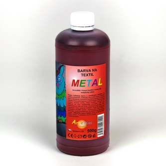ARTEMISS Metalické barvy na textil 500g, růžová