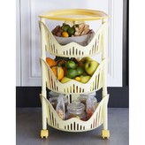 BAMA Regál pojízdný Cucinotto 3, světle hnědý