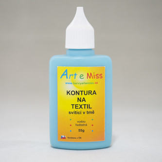 ARTEMISS Kontura na textil svítící ve tmě 55g, neon modrá