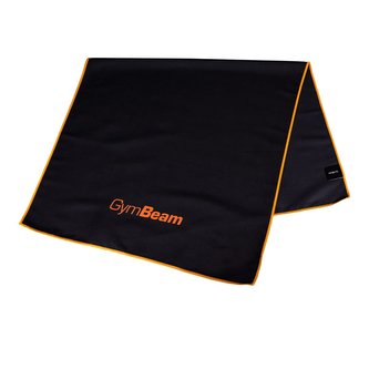 Sportovní rychleschnoucí ručník Black/Orange - GymBeam - černá - oranžová