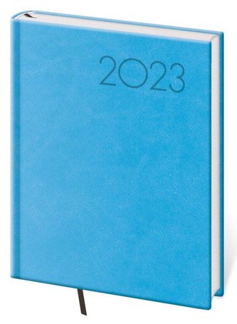 Diář 2023 Print - světle modrá, denní B6