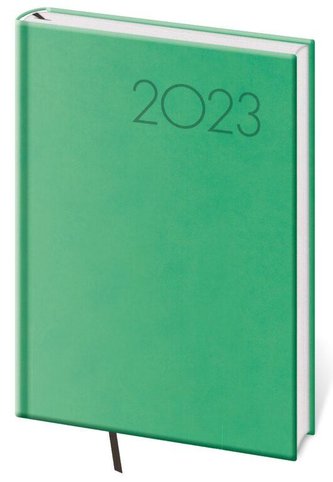 Diář 2023 Print - světle zelená, denní A5