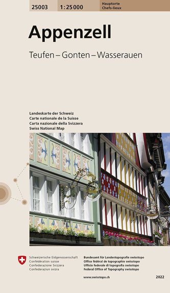 Swisstopo 1 : 25 000 Appenzell