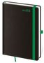 Diář 2023 Black Green/denní A5 s poutkem na propisku