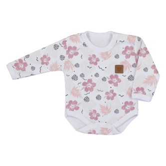 Kojenecké body s dlouhým rukávem Koala Flowers - velikost 68 (4-6m)