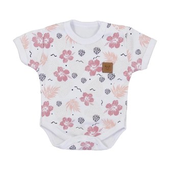 Kojenecké body s krátkým rukávem Koala Flowers - velikost 80 (9-12m)
