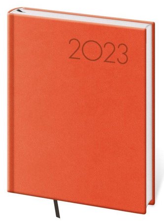 Diář 2023 Print - oranžová, denní B6