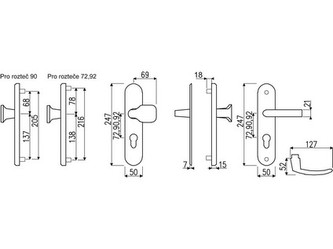 kování bezp. R.101/72mm F1 STŘ elox RICHTER