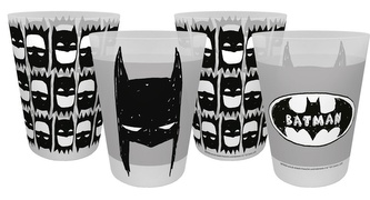 Plastový kelímek DC Comics: Set 4 kusů Batman (objem 300 ml)
