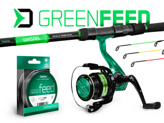 Feederový set GreenFEED - 360cm/100g + 3T + 0,22mm