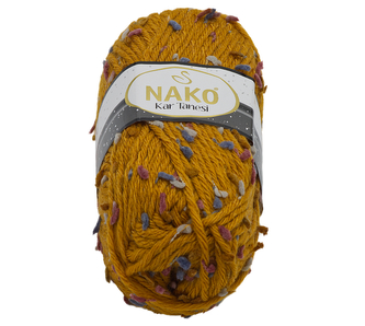 Příze KAR TANESI - hořčicová s nopky - 100g / 100 m