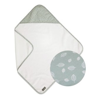 VINTER & BLOOM Nordic Leaf Osuška s kapucí Mild Green