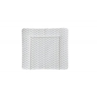 TRÄUMELAND přebalovací podložka bez PVC weiß mit grauen Sternen 75x85 cm