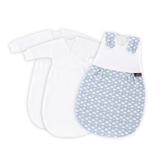 TRÄUMELAND Spací pytel Liebmich 3dílný set Wolke blau 80/86