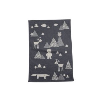 DF VELVET KIDS Dětská deka In the Woods Grey 65 x 90 cm