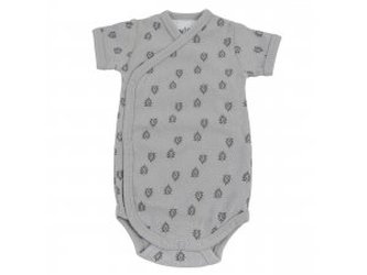 LODGER Romper Short Sleeves Print Rib Sharkskin vel. 68