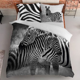 Povlečení 3D ZEBRA francouzské povlečení, 1x 200x220 cm, 2x povlak 70x80 cm MyBestHome