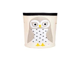 3 SPROUTS Koš na hračky Snowy Owl White