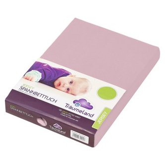 TRÄUMELAND prostěradlo jersey 40x90 malve-rose