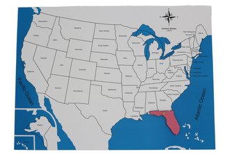Kontrolní mapa - USA Nová - s popisky