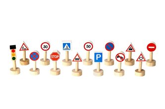 Sada dopravních značek a světel