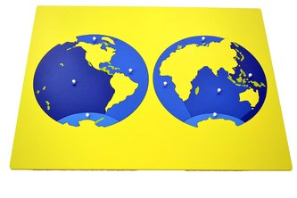 Puzzle - mapa oceánů - bez rámečku