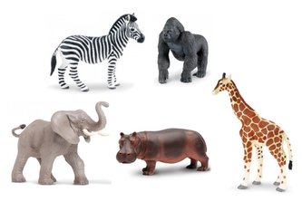 Zvířata ze ZOO (5 ks)