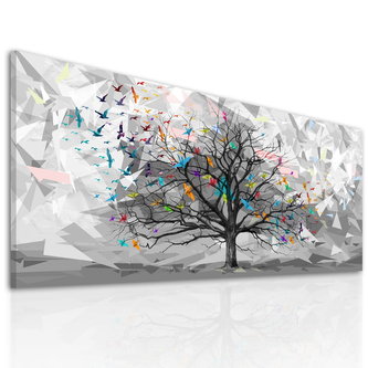 Obraz na plátně WOOD ORIGAMI A 100x40 cm Ludesign