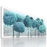 Obraz na plátně HORTENZIE tyrkysové květy 100x40 cm Ludesign