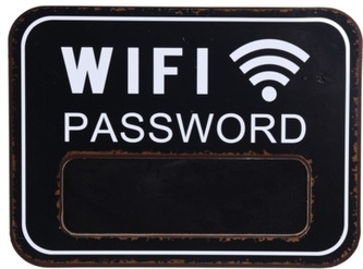 Cedulka WIFI PASSWORD černá