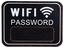 Cedulka WIFI PASSWORD černá