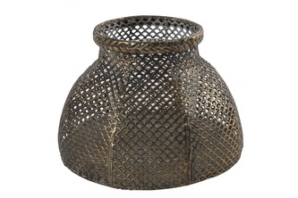 Kovový svícen Angeli bronze 11,5x17 cm