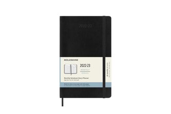 Moleskine Měsíční diář 2022-2023 měkký černý L