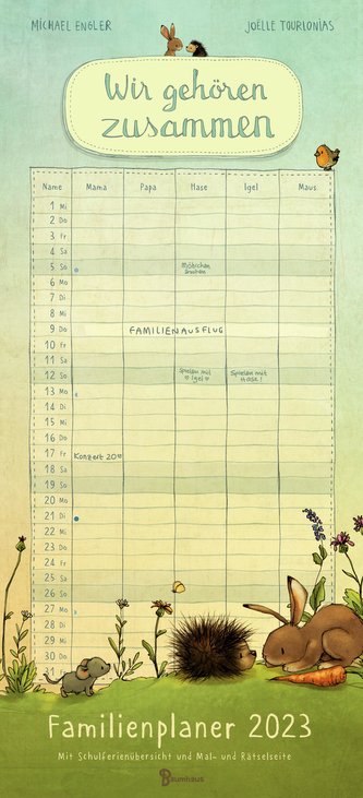 Wir gehören zusammen - Familienplaner 2023