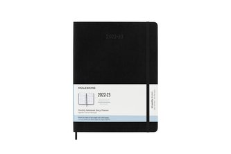 Moleskine Měsíční diář 2022-2023 měkký černý XL