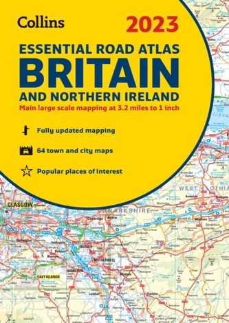 2023 Collins Essential Road Atlas Britain and Northern Ireland