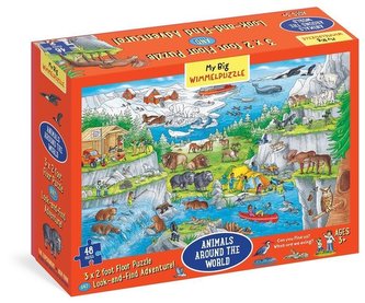My Big Wimmelpuzzle Animals Around the World Floor Puzzle, 48-Piece